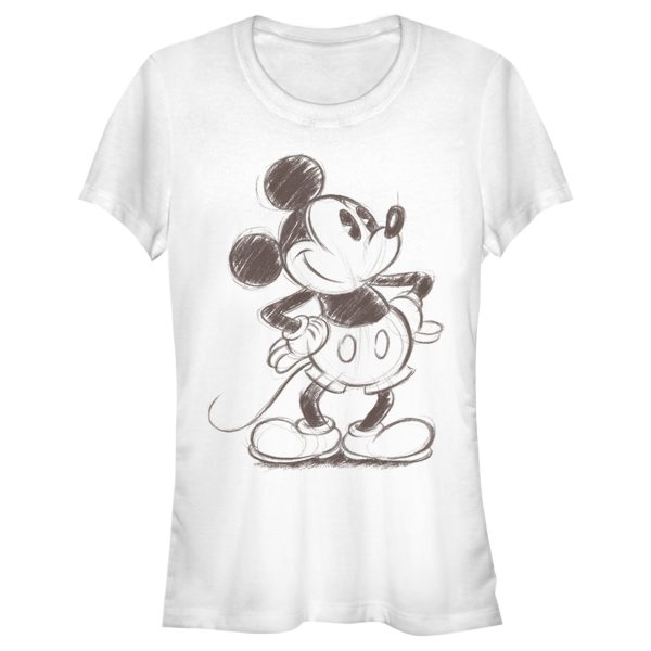 Junior’s Mickey & Friends Retro Mickey Mouse Sketch T-Shirt