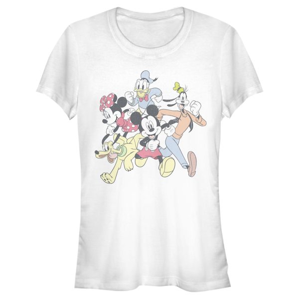 Junior’s Mickey & Friends Running Group Shot T-Shirt