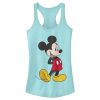 Junior’s Mickey & Friends Smiling Mickey Mouse Portrait Racerback Tank Top