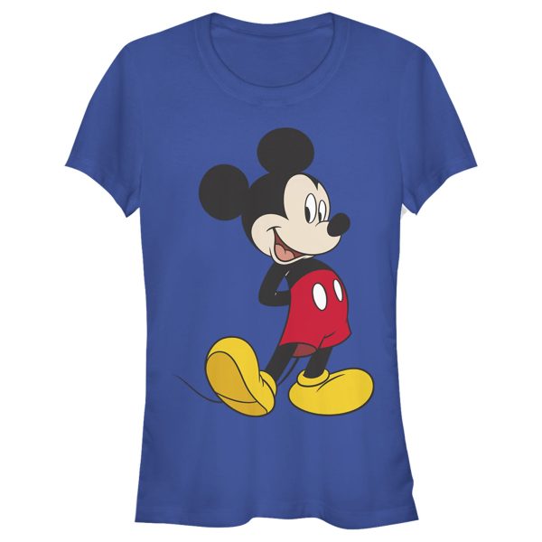 Junior’s Mickey & Friends Smiling Mickey Mouse Portrait T-Shirt