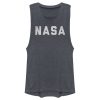 Junior’s NASA Flat Text Simple Logo Festival Muscle Tee