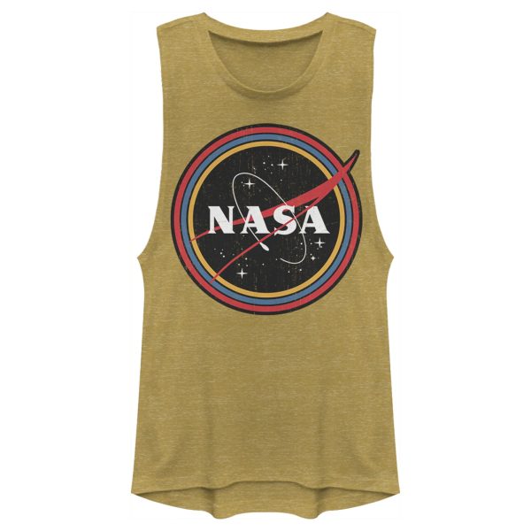 Junior’s NASA Galaxy In Rainbow Circles Festival Muscle Tee