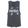 Junior’s NASA Logo Space Emoji Festival Muscle Tee