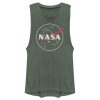 Junior’s NASA Outline Simple Logo Festival Muscle Tee
