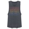 Junior’s NASA Rainbow Repeat Logo Festival Muscle Tee