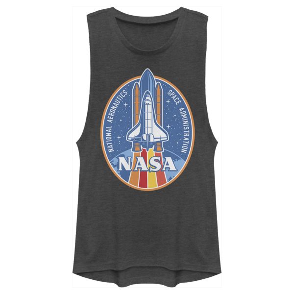 Junior’s NASA Retro Rocket Emblem Festival Muscle Tee