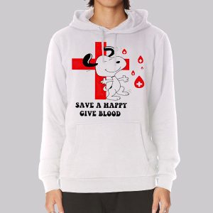 A Happy Donating Blood Snoopy Sweatshirt