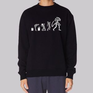 Aliens Evolution of Xenomorph Skull Sweatshirt Aliens Evolution of Xenomorph Skull Sweatshirt