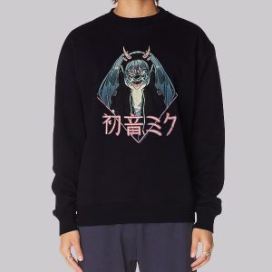 Anime Demon Mask Hatsune Miku Sweatshirt