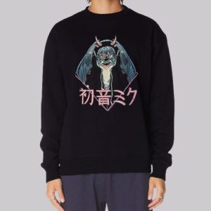 Anime Demon Mask Hatsune Miku Sweatshirt 4