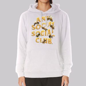 Antisocialsocialclub Worker Bee White Sweatshirt