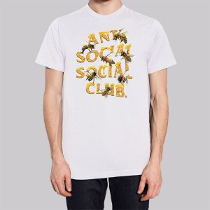 Antisocialsocialclub Worker Bee White Sweatshirt 2 Antisocialsocialclub Worker Bee White Sweatshirt 3