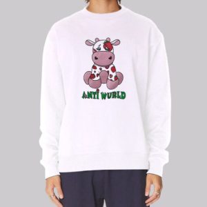 Antiwurld Strawberry Cow Print Sweatshirt 3 Antiwurld Strawberry Cow Print Sweatshirt 4
