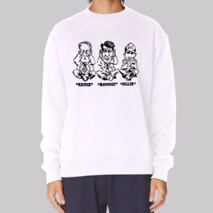 Art Eddie Ronnie Ollie Cartoon Sweatshirt 3 Art Eddie Ronnie Ollie Cartoon Sweatshirt 4