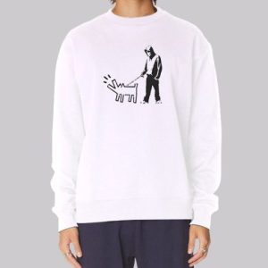 Banksy Drawing Dog Man Sweatshirt 3 Banksy Drawing Dog Man Sweatshirt 4