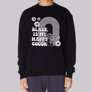 Black Is My Happy Color Retro Sweatshirt 4