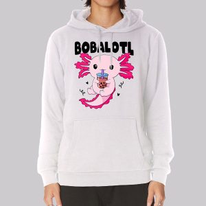 Bobalotl Kawaii Axolotl Drinking Boba Sweatshirt