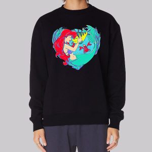 Cartoon Ariel Flounder Little Mermaid Sweatshirt
