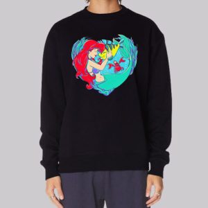 Cartoon Ariel Flounder Little Mermaid Sweatshirt 4