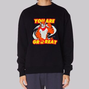 Cartoon Tiger You Are Great Sweatshirt Cartoon Tiger You Are Great Sweatshirt