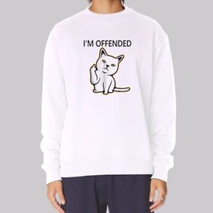 Cat Fuck Finger Im Offended Sweatshirt 3 Cat Fuck Finger Im Offended Sweatshirt 4