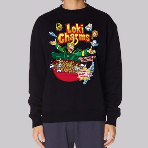 Cereal God of Mischief Loki Charms Sweatshirt Cereal God of Mischief Loki Charms Sweatshirt