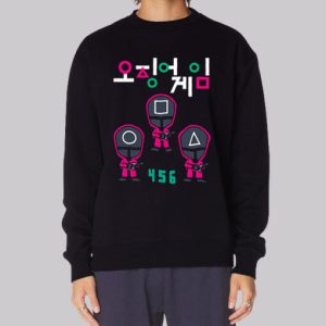 Chibi Soldiers 456 Hangul Squid Game Sweatshirt 4