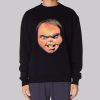Chucky Face Filter Horror Silkscreen Sweatshirt