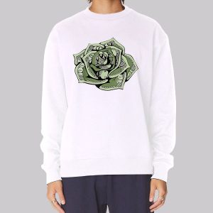 Classic Design 100 Dollar Bill Rose Sweatshirt