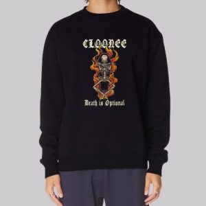 Cloonee Merch Death Is Optional Sweatshirt Back Print 4