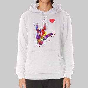 Colorful Sign Love China in Asl  Sweatshirt