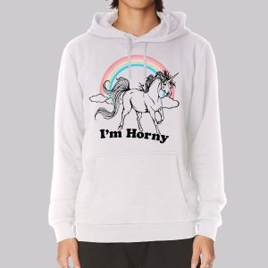 Colorful Unicorn Im Horny Sweatshirt