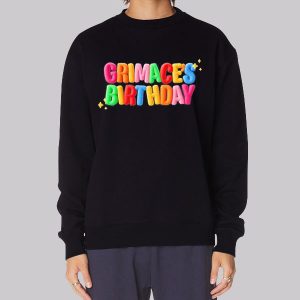 Colorful Writing Grimace Birthday Sweatshirt Colorful Writing Grimace Birthday Sweatshirt