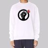 Communism Fist Red Rose Sweatshirt