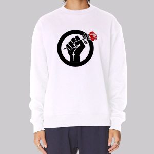 Communism Fist Red Rose Sweatshirt Communism Fist Red Rose Sweatshirt