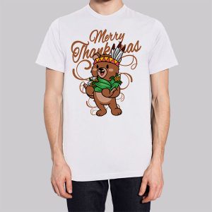 Cute Bear Happy Merry Thanksmas Sweatshirt 3