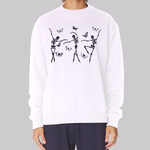 Cute Dancing Skeleton Butterfly Sweatshirt