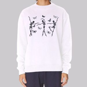 Cute Dancing Skeleton Butterfly Sweatshirt 3 Cute Dancing Skeleton Butterfly Sweatshirt 4