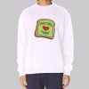 Cute Graphic Toast Avocado Sweatshirt