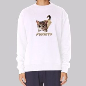Cute Kitten Burrito Food Purrito Sweatshirt 4