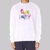 Cute Letter Fake Happy Sweatshirt