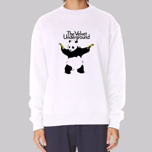 Cute Panda the Velvet Underground Sweatshirt Cute Panda the Velvet Underground Sweatshirt