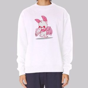 Cute Pink Sakura Mothman Sweatshirt 3 Cute Pink Sakura Mothman Sweatshirt 4