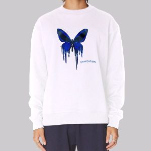 Cute Staycation Butterfly Sweatshirt Cute Staycation Butterfly Sweatshirt