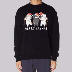 Cute Three Moewy Merry Catmas Sweatshirt