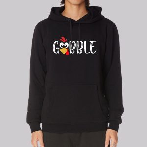 Cute Turkey Face Graphic Gobble Sweatshirt