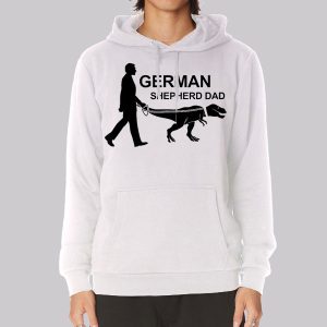 Dinosaur in German Shepherd Dad Sweatshirt