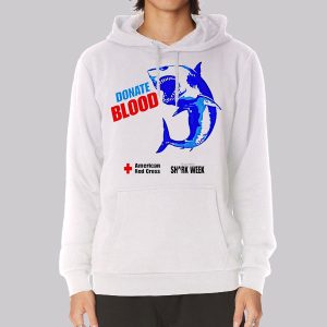 Donate Blood Red Cross Shark Week Sweatshirt