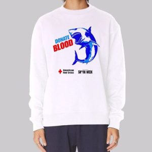 Donate Blood Red Cross Shark Week Sweatshirt 3 Donate Blood Red Cross Shark Week Sweatshirt 4