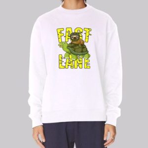 Fast Lane Sloth on Turtle Sweatshirt 3 Fast Lane Sloth on Turtle Sweatshirt 4
